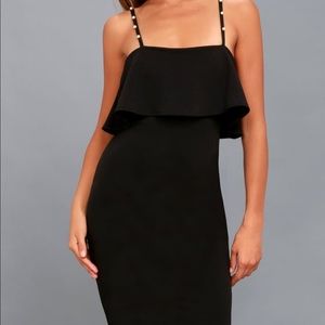 Black Lulu’s pearl bodycon midi dress